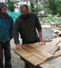 natural edge wood door